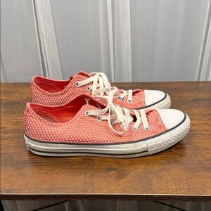 Converse All Star Chuck Taylor Low‎ Top Coral Mesh Sneakers Women Size 8.5 US